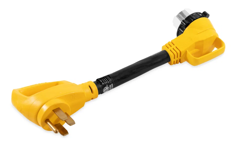 55562 – CAMCO Power Cord Adapter, For Connecting Marine-Style 30 or 50 Amp RV Power Inlet To Standard Power Source 50...